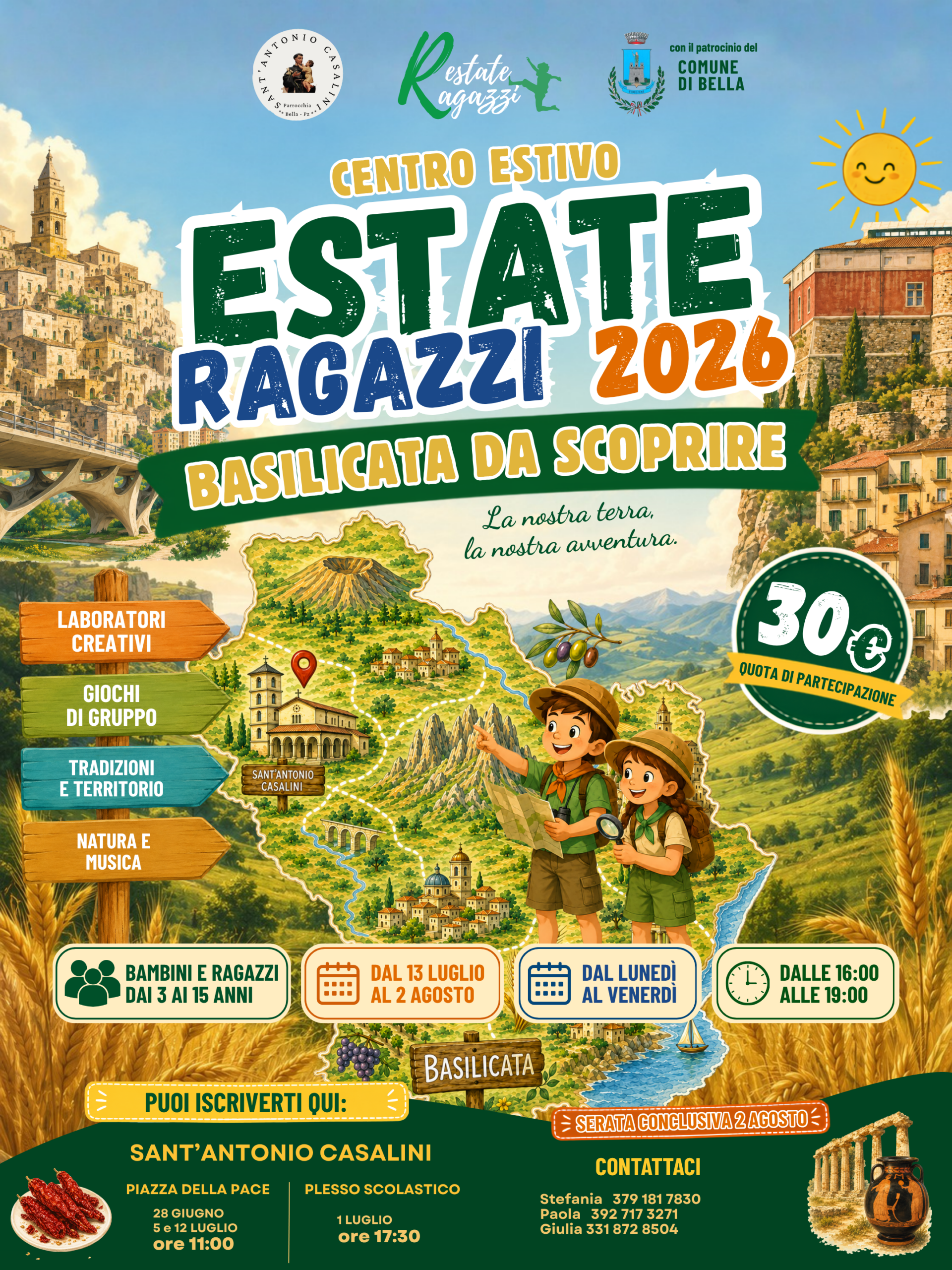 Volantino Estate Ragazzi 2026 - Basilicata da scoprire